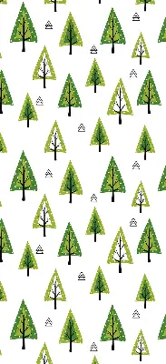 Estores de rolo para porta de varanda Floresta desenhada