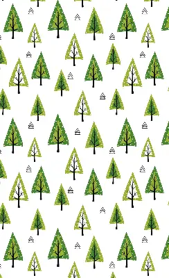 Estores de rolo para porta de varanda Floresta desenhada