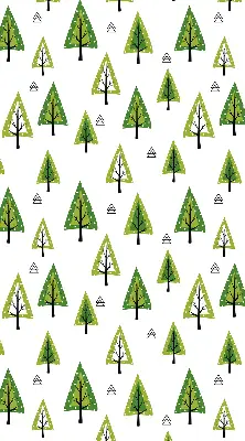 Estores de rolo para porta de varanda Floresta desenhada