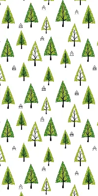Estores de rolo para porta de varanda Floresta desenhada