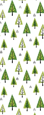 Estores de rolo para porta de varanda Floresta desenhada