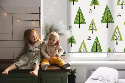 Estores de rolo para porta de varanda Floresta desenhada