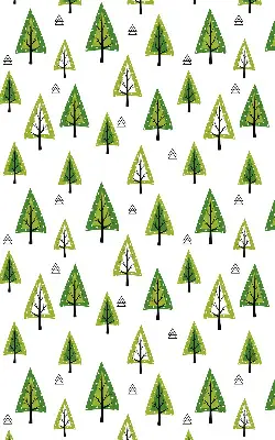 Estores de rolo para porta de varanda Floresta desenhada