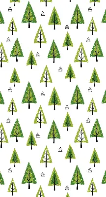 Estores de rolo para porta de varanda Floresta desenhada