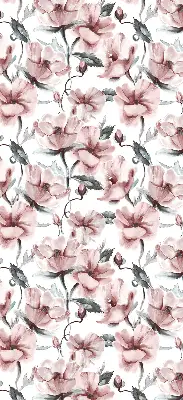 Estores de rolo interiores para janela Flores cor-de-rosa