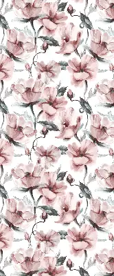 Estores de rolo interiores para janela Flores cor-de-rosa