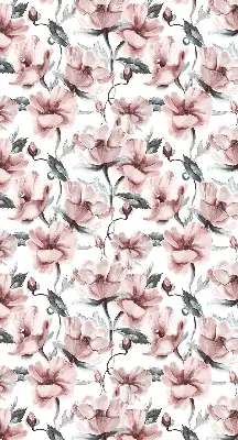 Estores de rolo interiores para janela Flores cor-de-rosa