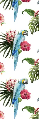 Estores de rolo em tecido Papagaio em flores