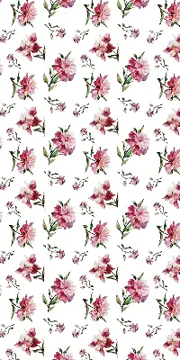 Estores de rolo para porta de varanda Flor rosa