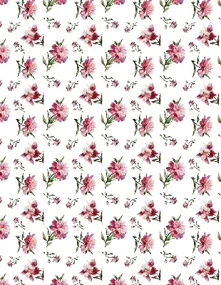 Estores de rolo para porta de varanda Flor rosa