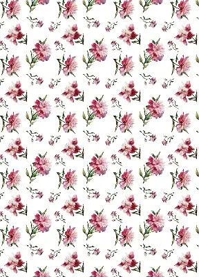 Estores de rolo para porta de varanda Flor rosa
