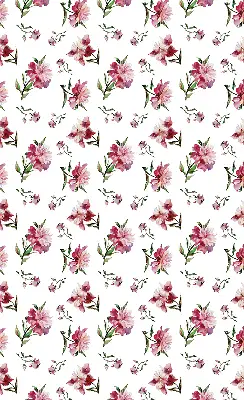 Estores de rolo para porta de varanda Flor rosa