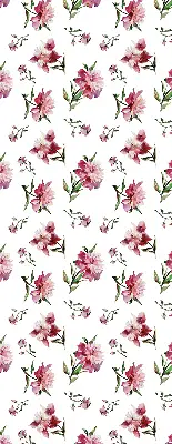 Estores de rolo para porta de varanda Flor rosa