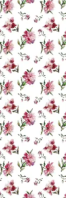Estores de rolo para porta de varanda Flor rosa