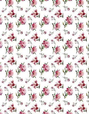 Estores de rolo para porta de varanda Flor rosa
