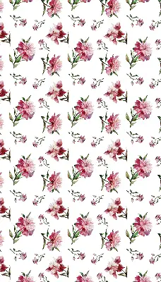Estores de rolo para porta de varanda Flor rosa