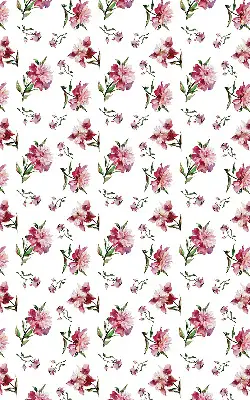 Estores de rolo para porta de varanda Flor rosa
