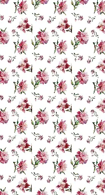 Estores de rolo para porta de varanda Flor rosa