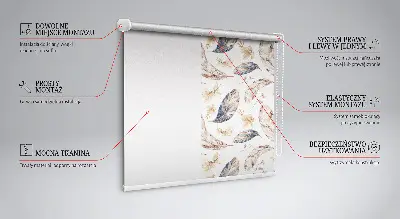 Estores de rolo para porta de varanda Folhas