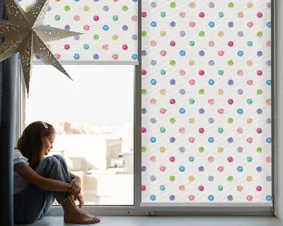 Estores de rolo interiores Pontos coloridos
