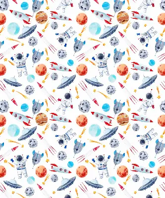 Estores de rolo interiores para janela Foguetes, cosmonautas, planetas e OVNIs