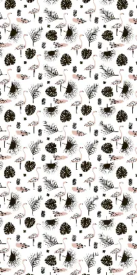 Estores de rolo interiores para janela Flamingos e folhas