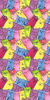 Estores de rolo interiores Gatos coloridos