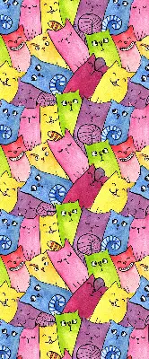 Estores de rolo interiores Gatos coloridos