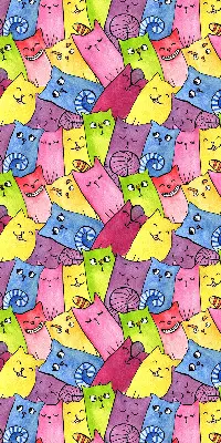 Estores de rolo interiores Gatos coloridos