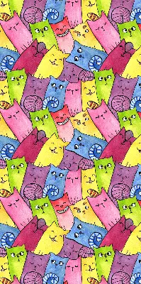 Estores de rolo interiores Gatos coloridos