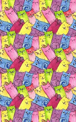 Estores de rolo interiores Gatos coloridos