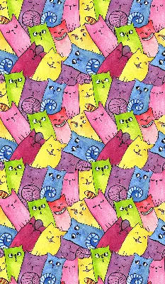 Estores de rolo interiores Gatos coloridos
