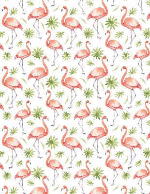 Estores de rolo em tecido Flamingo e folhas