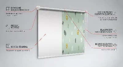 Estores de rolo para porta de varanda Árvores coloridas