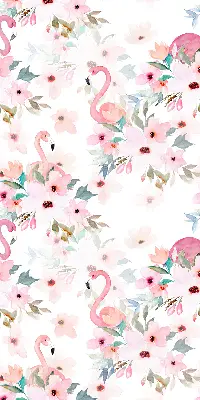 Estores de rolo interiores para janela Flamingos entre as flores
