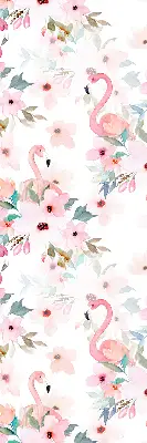 Estores de rolo interiores para janela Flamingos entre as flores