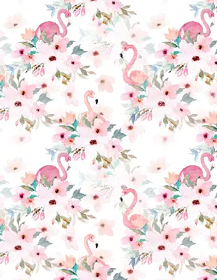 Estores de rolo interiores para janela Flamingos entre as flores