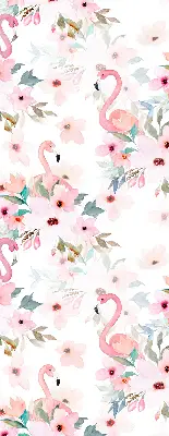Estores de rolo interiores para janela Flamingos entre as flores