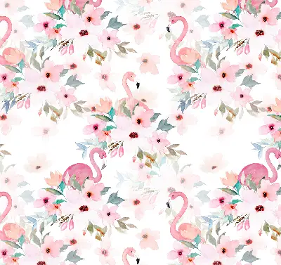 Estores de rolo interiores para janela Flamingos entre as flores