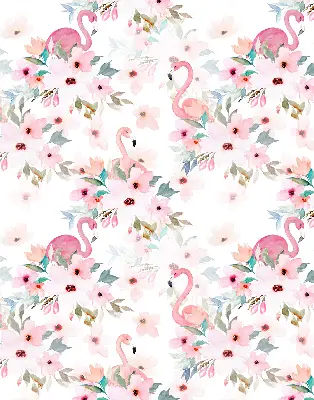 Estores de rolo interiores para janela Flamingos entre as flores