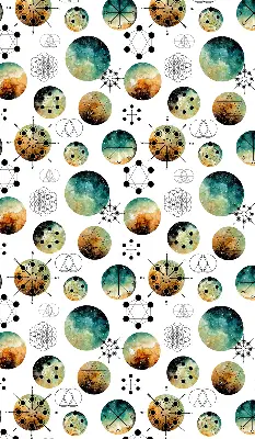 Estores de rolo interiores para janela Círculos coloridos