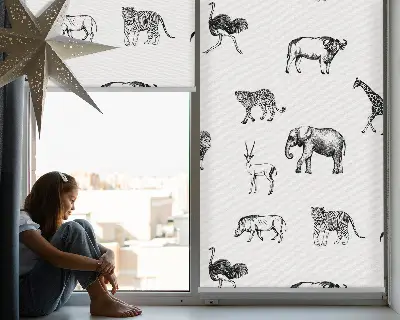 Estores de rolo para janela Animais