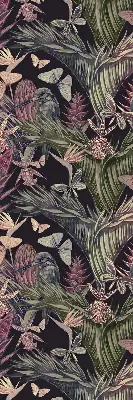 Estores de rolo interiores Plantas e pássaros exóticos
