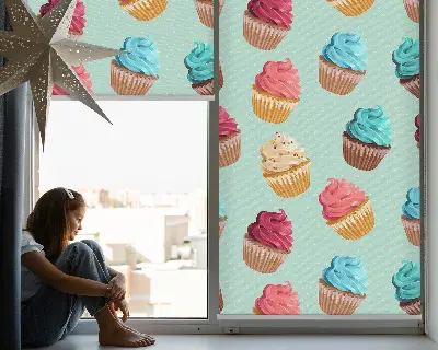 Estores de rolo interiores Cupcakes