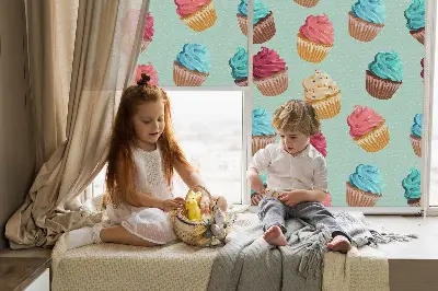 Estores de rolo interiores Cupcakes