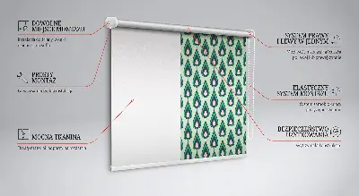 Estores de rolo interiores para janela Abacate desenhado