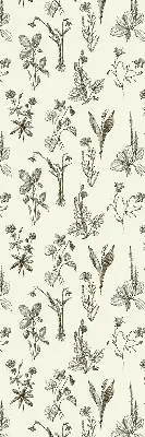 Estores de rolo interiores para janela flores desenhadas
