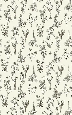 Estores de rolo interiores para janela flores desenhadas