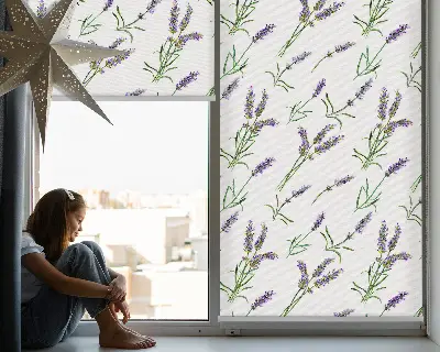 Estores de rolo em tecido Lavanda