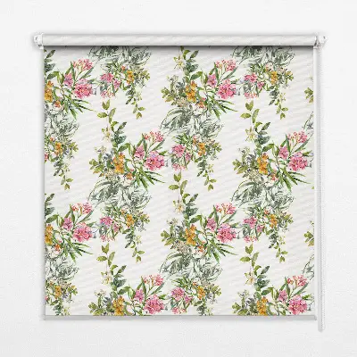 Estores de rolo para porta de varanda Flores